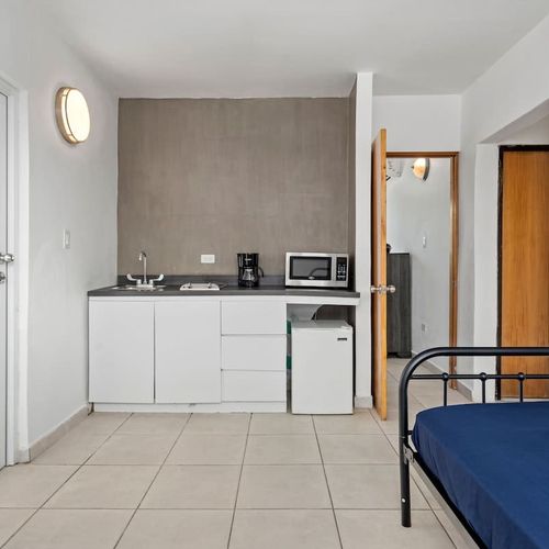 Convenient kitchenette for light meals and snacks.