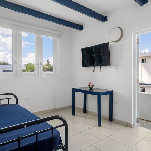 Bright room perfect for work or relaxation.