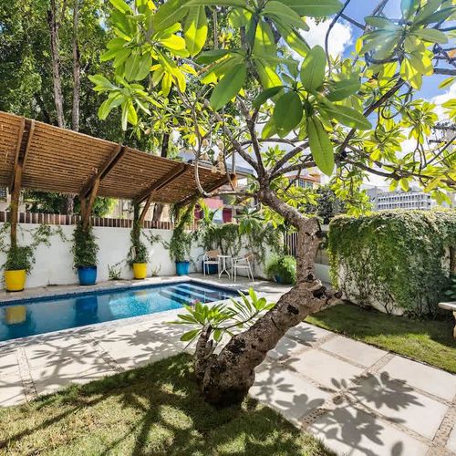 Submerge yourself in coolness in a water haven.