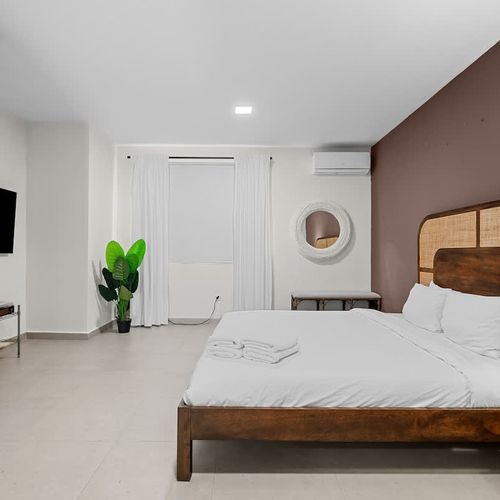 Your stylish and private bedroom. Sleep in comfort and style.