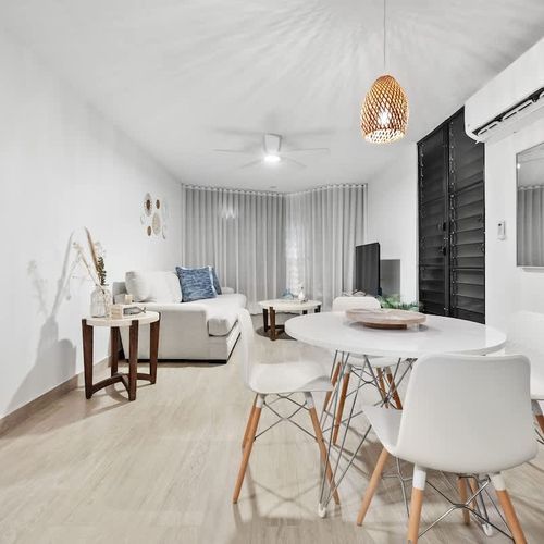 Dine in style with our modern, yet cozy dining setup.