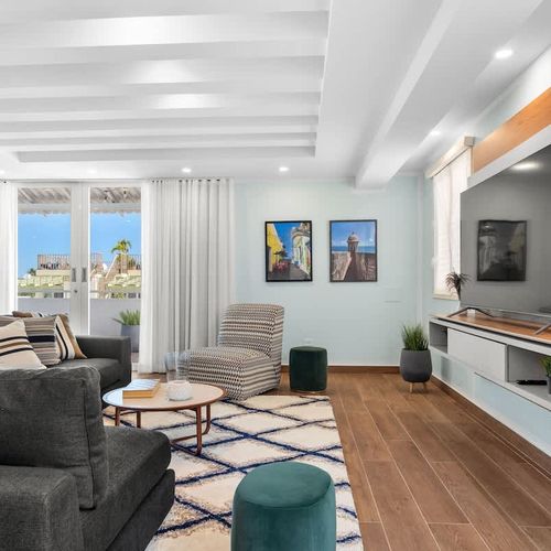 Movie magic happens here: Our living room offers the perfect ambiance for cinematic experiences.