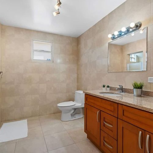 A clean and modern bathroom with a pristine aesthetic.