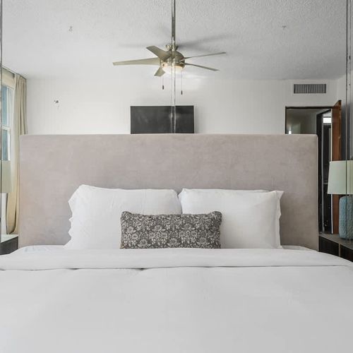 Sweet dreams guaranteed! This beautifully appointed bedroom features a luxurious king-sized bed, ensuring a restful and rejuvenating night's sleep during your vacation.