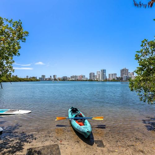 Bask in the beauty of the ocean right outside your window, where the water meets the sky in tranquility.