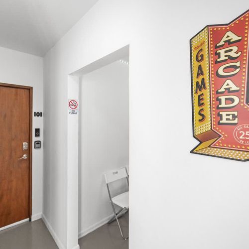 Bright and inviting hallway.