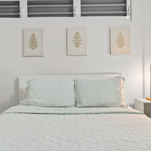 Lush, clean queen bed. Ready for sweet dreams!