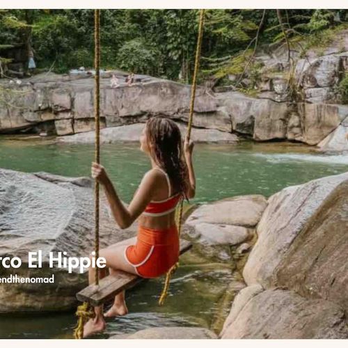 Minutes from famous El Hippie waterfall.