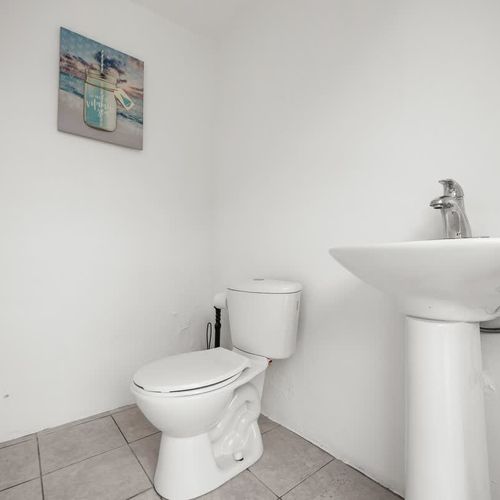 Storage and essentials readily available.