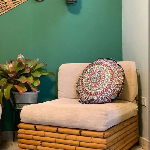 A quiet corner with a comfortable chair, designed for your relaxation.