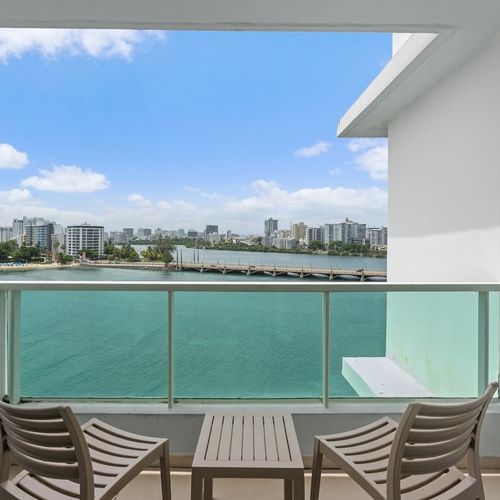 Enjoy breathtaking sunrises and sunsets from your furnished balcony, the perfect spot for morning coffee or evening cocktails.