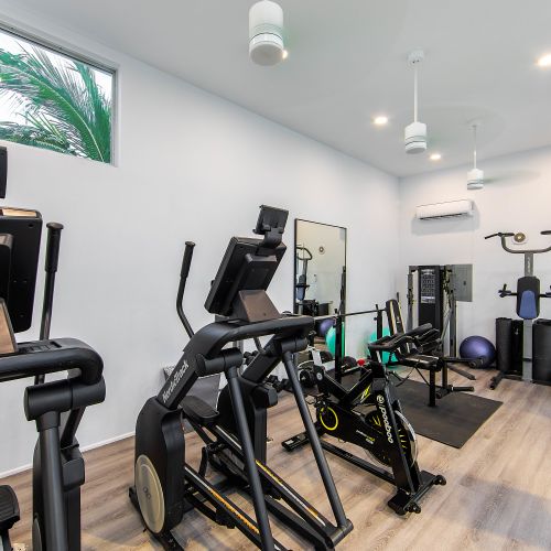 White Villas' unique amenities: gym