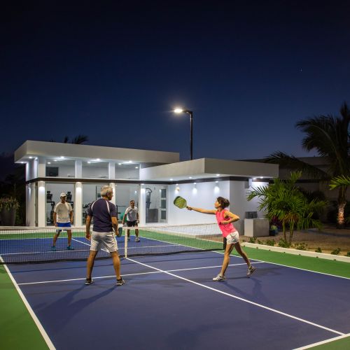 White Villas' unique amenities: Pickle court