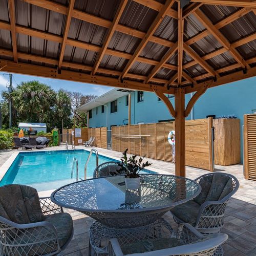 Relax in the shade while the kids play in the pool