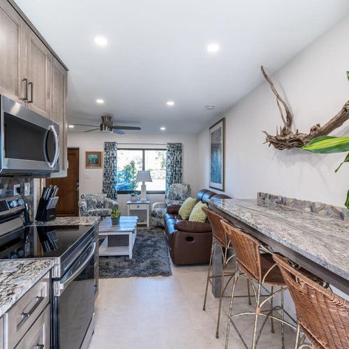 The kitchen opens onto the living room to maximize your sense of expansiveness and flow.