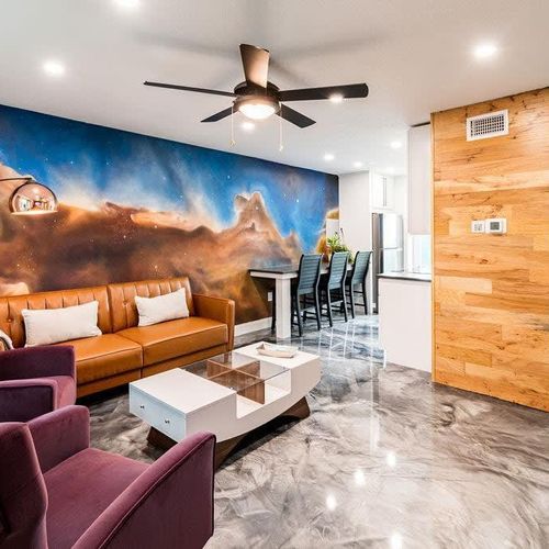 Welcome to 400 South, the nicest and newest "aparthotel" in Cocoa Beach!  This colorful, galactic-themed unit is the perfect landing spot for couples, families and friends to explore the sandy beaches, local attractions, and obviously the renowned Space C