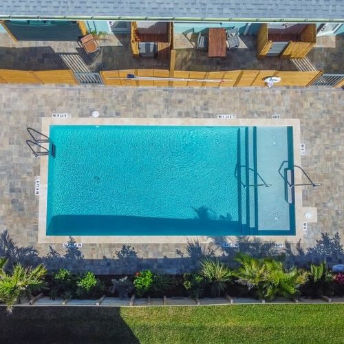 Large pool patio for lounging!