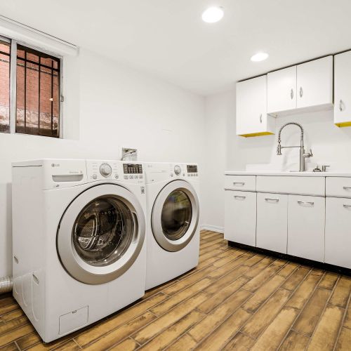 Laundry room in the basement