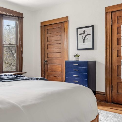 Bedroom 2 has a king bed