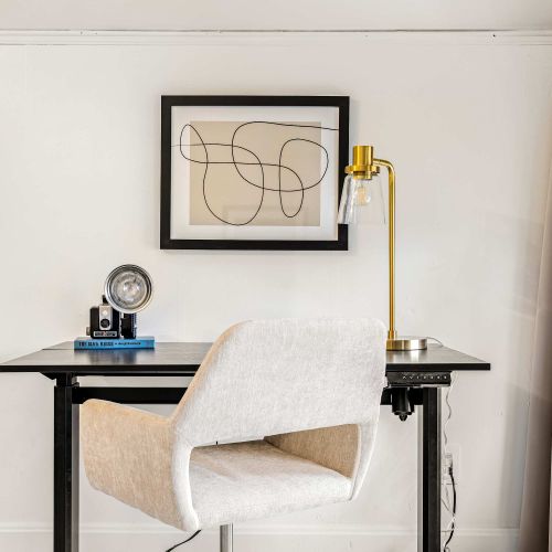 Desk and chair in bedroom 4