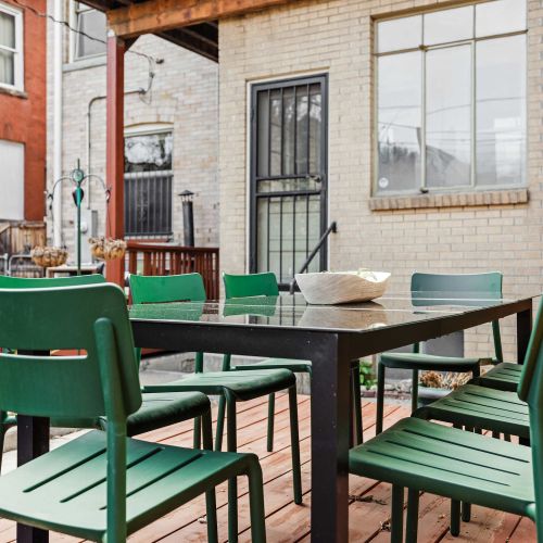 Backyard patio seating