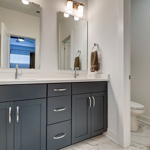 A modern spacious bathroom with all of the essentials to ensure a seamless and comfortable stay!