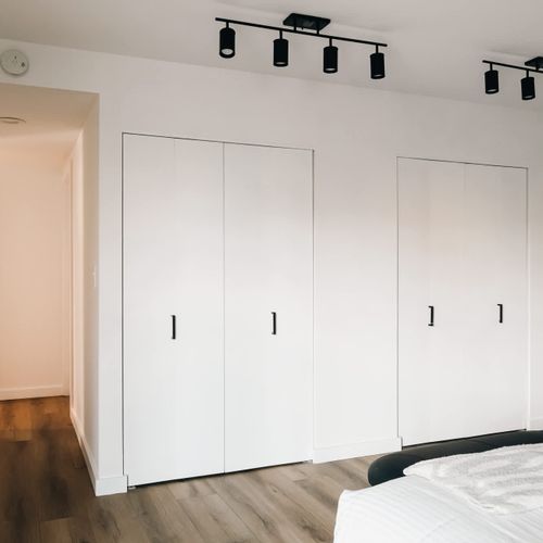 Ample closet space in bedroom 1