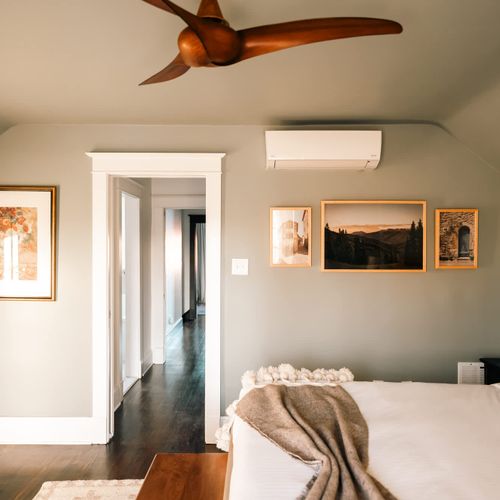 Bedroom 1 has a king bed and en suite bathroom