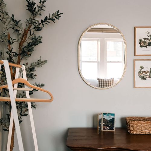 Space to hang and store clothes in bedroom 2