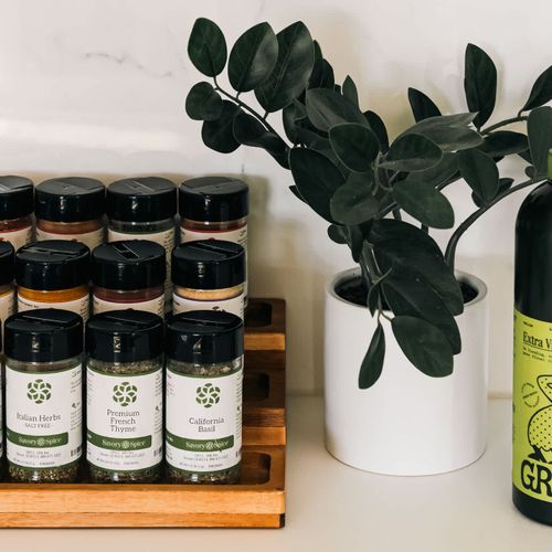 A well seasoned stay, full spice kits and all the seasonings provided by sustainably sourced and fair traded, Savory Spice.