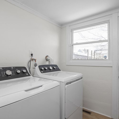 Off of the kitchen, you will find the laundry room with the necessary detergent to be comfortable your entire stay!