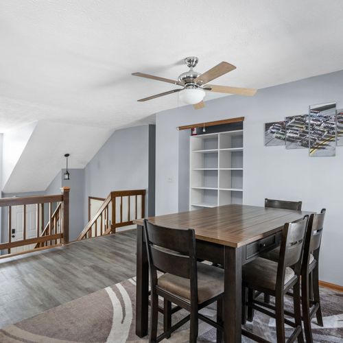 A view from the dining area to the main living area!