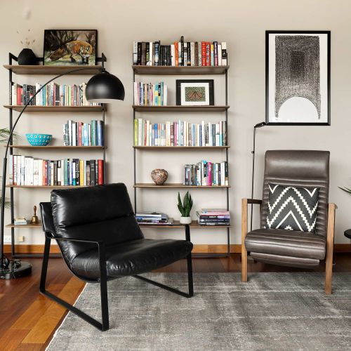 Library shelves in secondary living area *Gas fireplace not available for use*