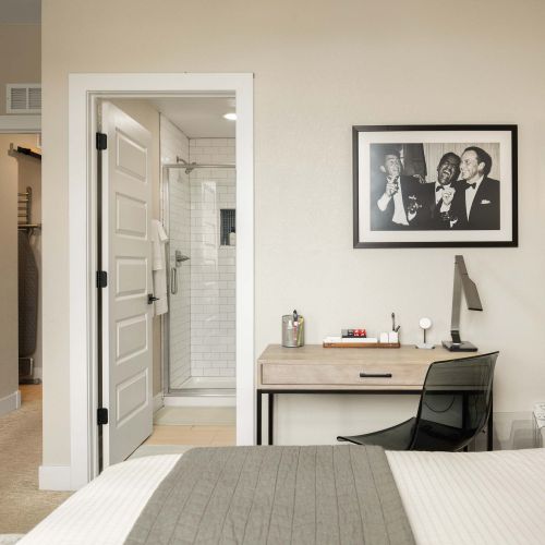 Primary bedroom has a workspace