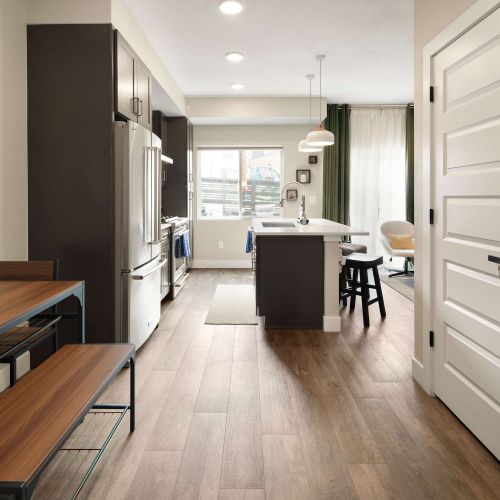 Dining area and kitchen