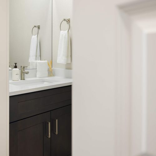 Half bathroom on entry level