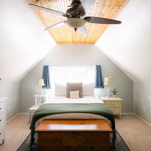 Bedroom 1 on 2nd floor with queen bed