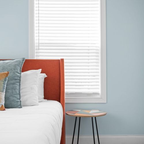 Primary Bedroom: This room features our Blue Jewel theme and embraces Indianapolis' vibrant aesthetic!