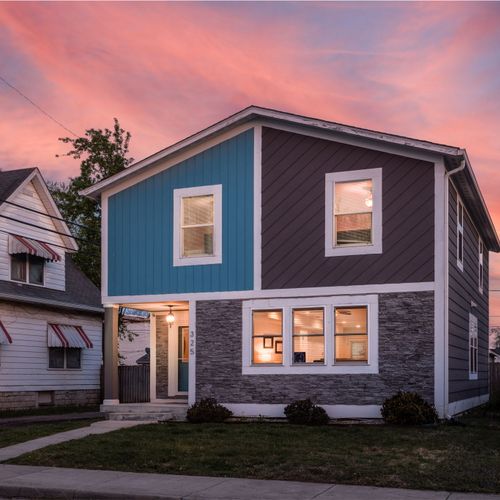 Exterior View: Twilight photos capture our beautiful homes exterior!