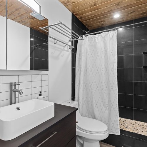 Full bathroom with walk-in shower
