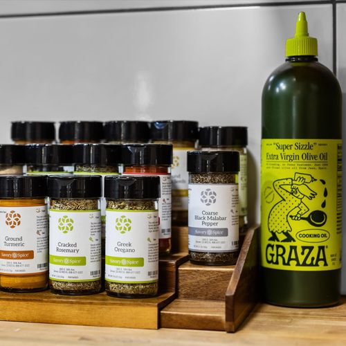 A well seasoned stay, full spice kits and all the seasonings provided by sustainably sourced and fair traded, Savory Spice