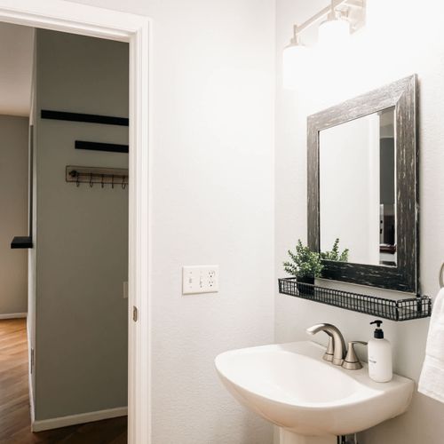 Half bathroom on entry level