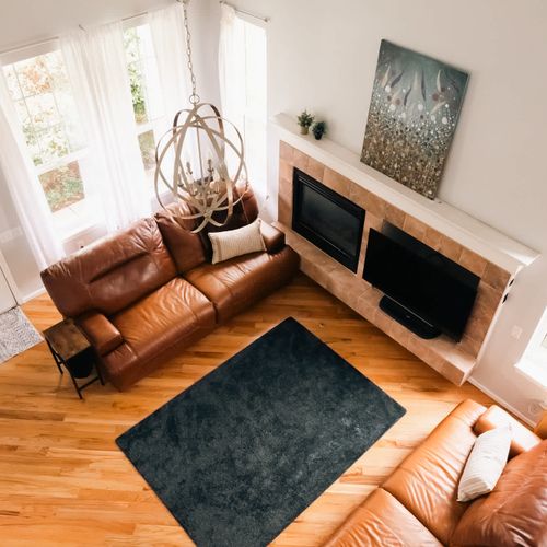 Overhead view of the living area