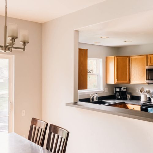 Dining area and kitchen