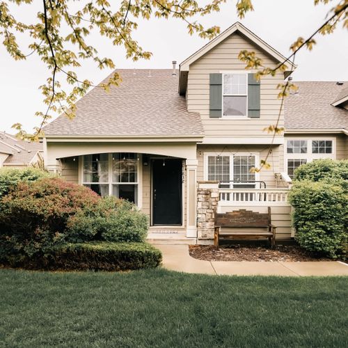 Exterior of the townhome