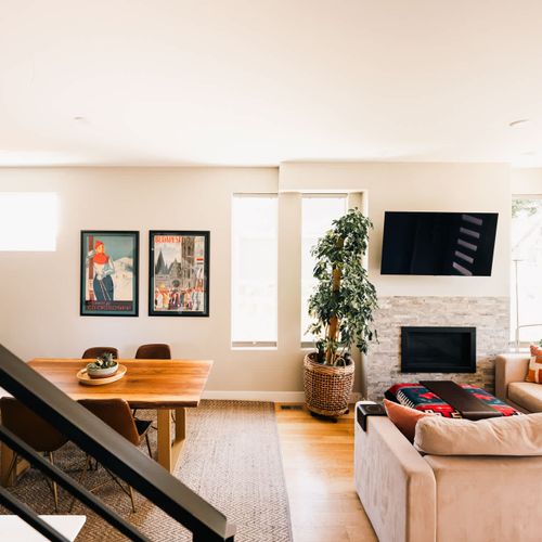 Dining and living areas