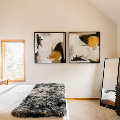 Bedroom 2 with queen bed and smart TV