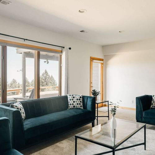 Seating in the lower-level living room