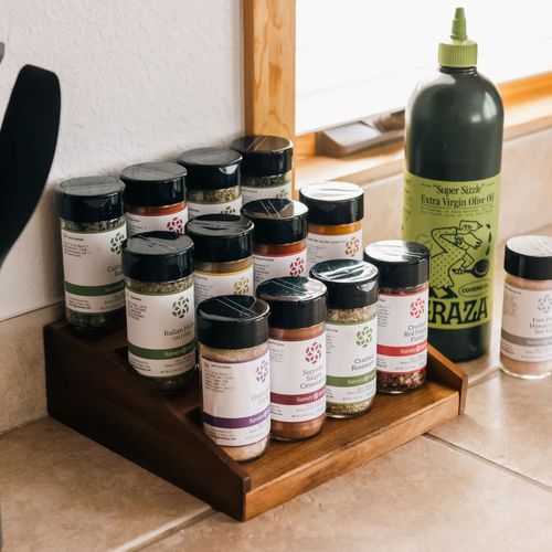 A well seasoned stay, full spice kits and all the seasonings provided by sustainably sourced and fair traded, Savory Spice.