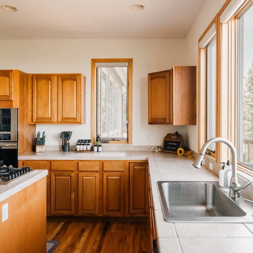 Large kitchen with a view